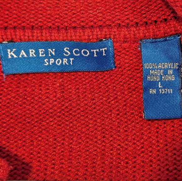 Karen Scott Sport hooded sweater cardigan - Picture 5 of 5